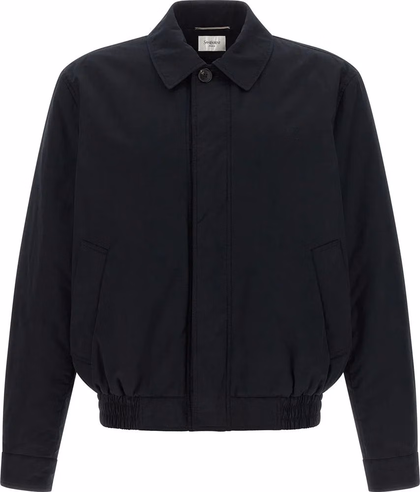Saint Laurent Black Cotton Shell Jacket
