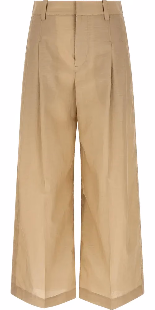 Brunello Cucinelli Beige Cotton Casual Pants