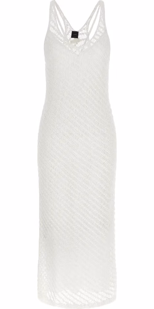 PINKO White Polyester Long Dress