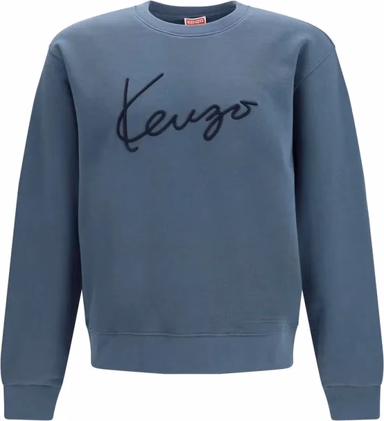 Kenzo Blue Cotton Sweatshirt