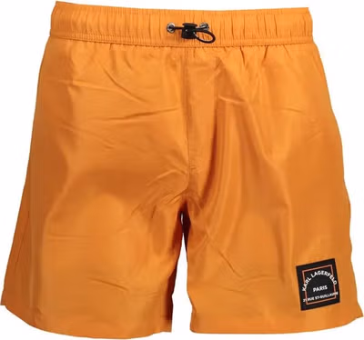 Arancione Polyester Men's Swimwear Boxer
