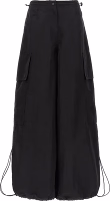 Black Polyamide Casual Pants