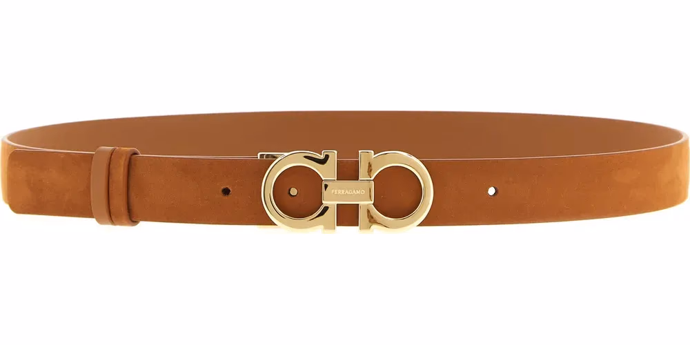 Ferragamo Brown Calfskin Regular Belt