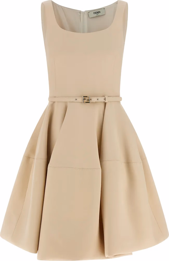 Fendi Multicolor Wool Short Dress
