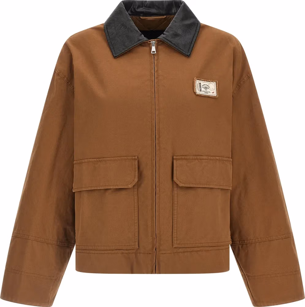 Max Mara Brown Cotton Full-Length Jacket