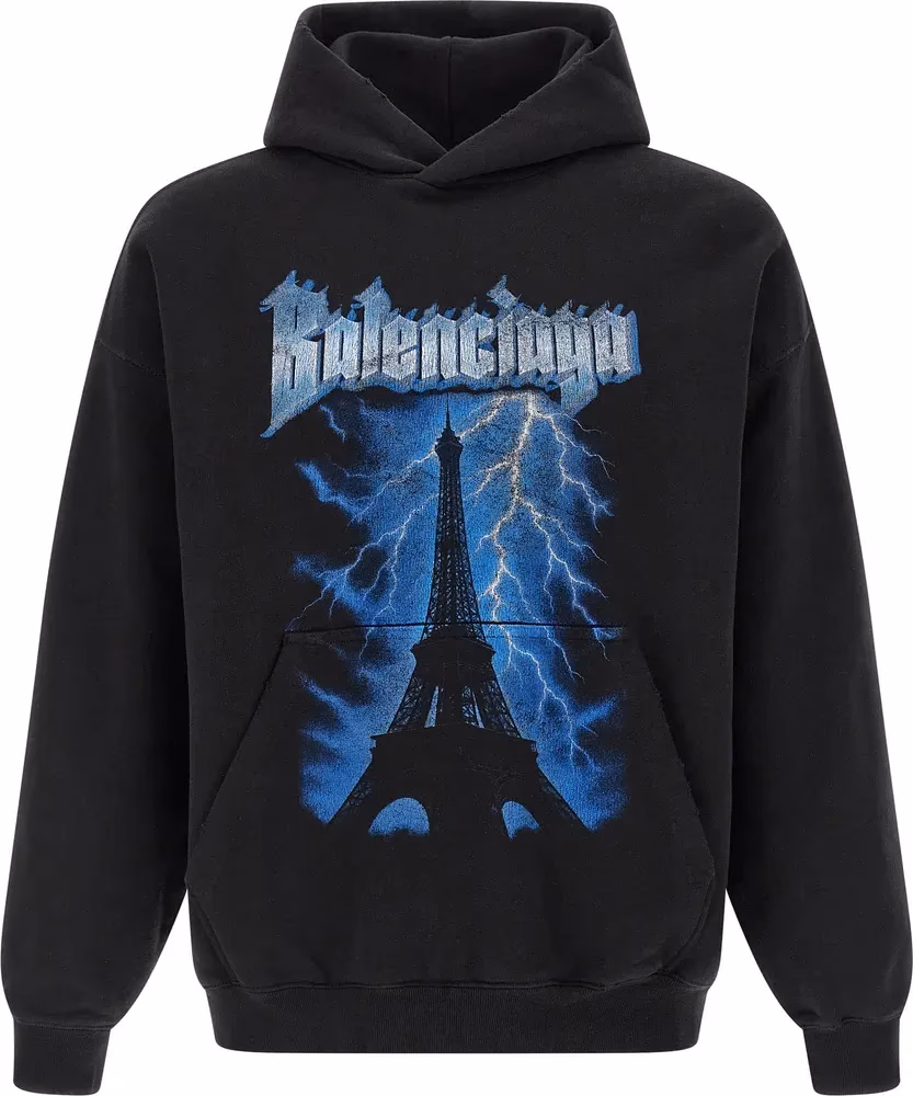 Balenciaga Black Cotton Sweatshirt