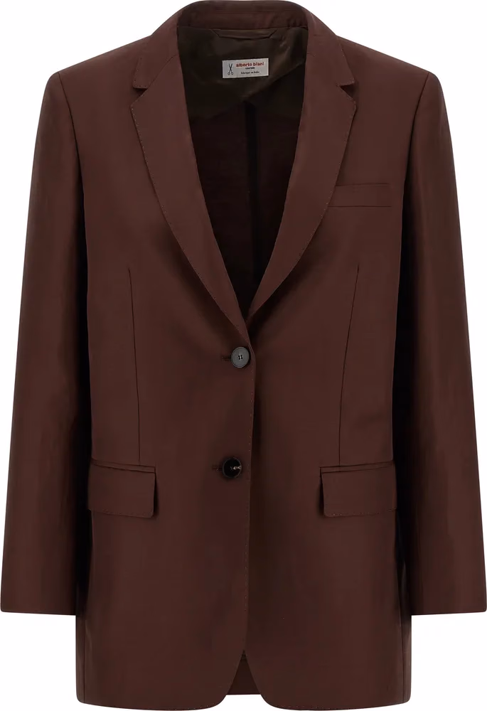 Alberto Biani Brown Viscose Blazer