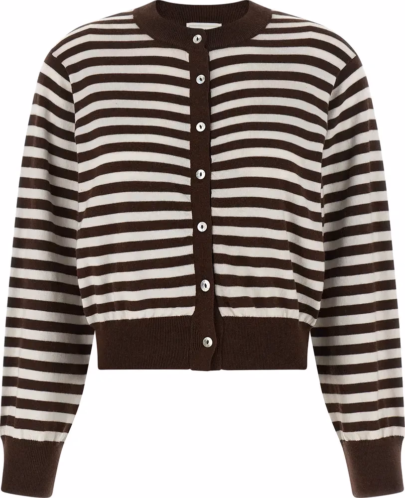 BE YOU Brown Cotton Cardigan