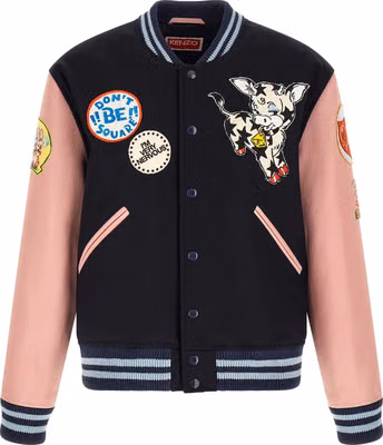 Multicolor Wool Bomber
