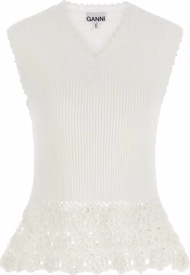White Organic Cotton Sleeveless Jacket
