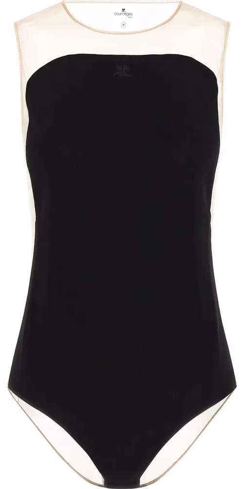 Courrèges Black Polyester Bodysuit