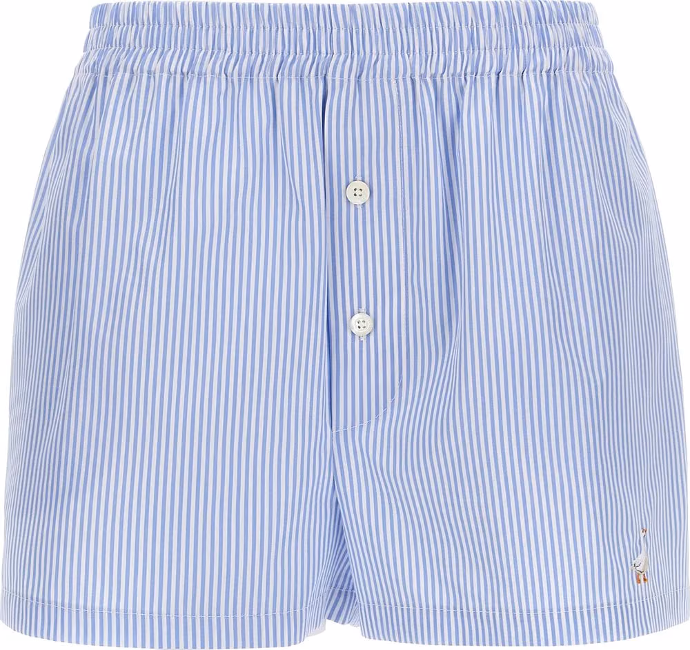 Moschino Blue Cotton Bermuda Shorts