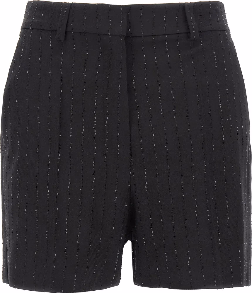 Max Mara Black Virgin Wool Bermuda Shorts