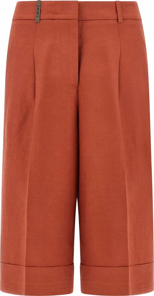 Peserico Multicolor Viscose Bermuda Shorts