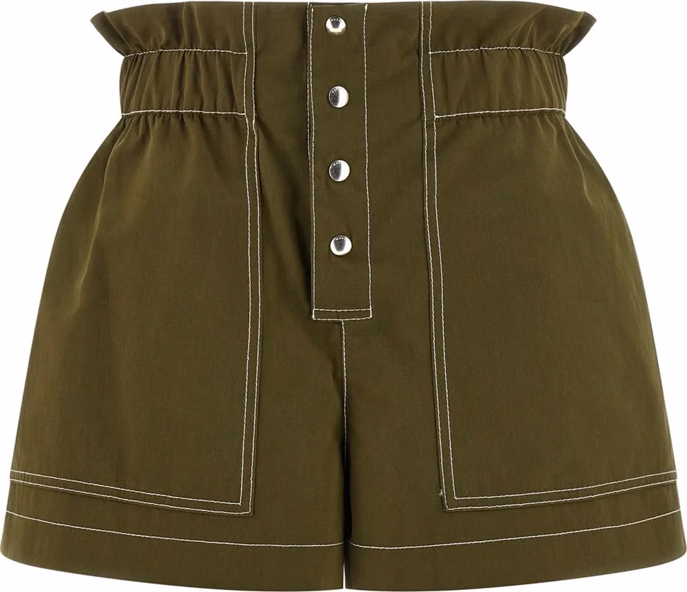 Marni Bicolor Cotton Bermuda Shorts