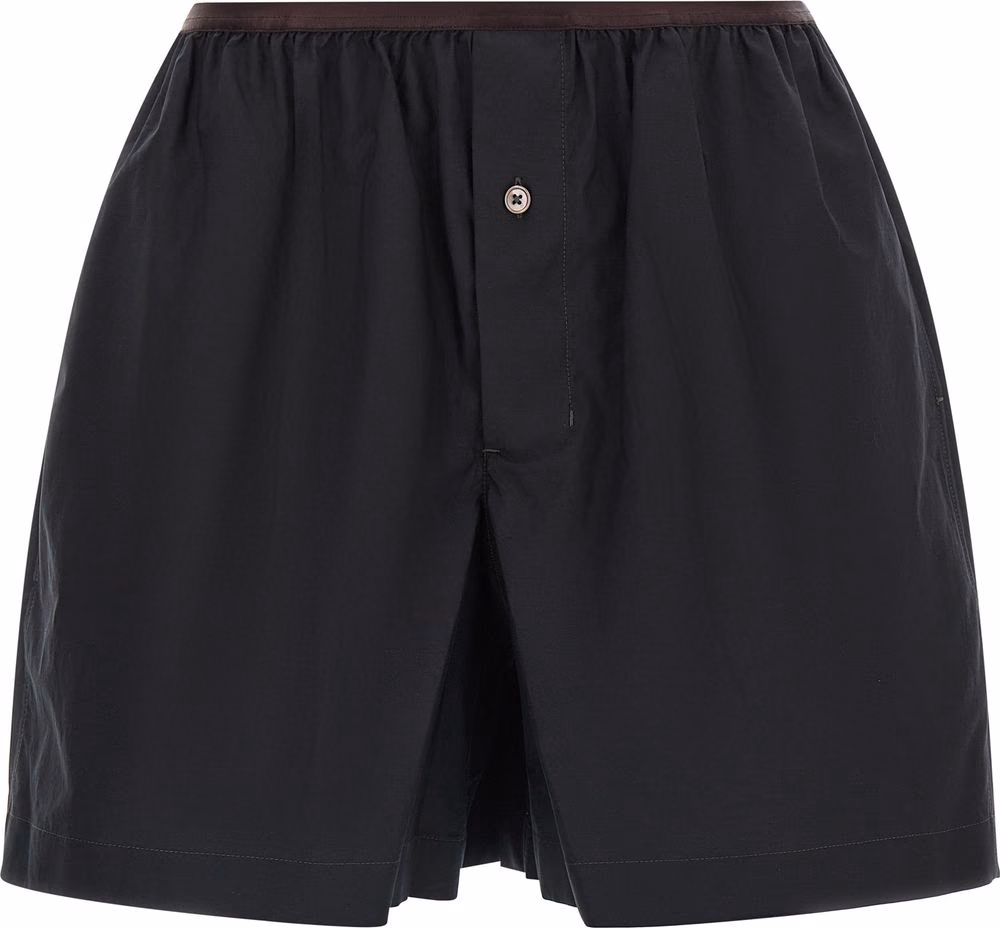 Lemaire Gray Cotton Bermuda Shorts