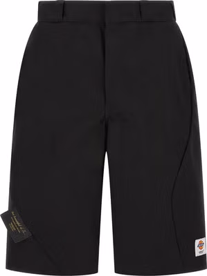 Black Polyester Bermuda Shorts