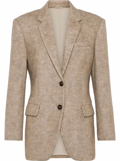 Brunello Cucinelli Beige Cashmere Blazer
