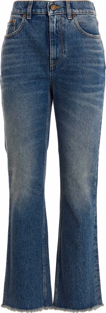 Golden Goose Blue Cotton Flared Jeans