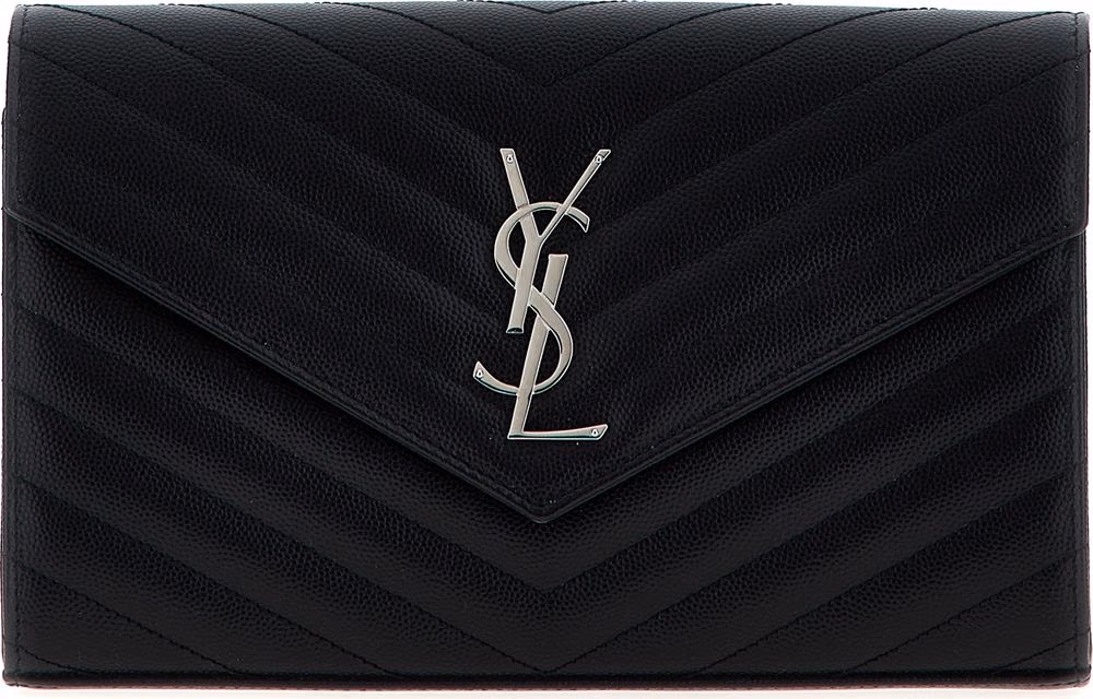 Saint Laurent Black Calfskin Clutch Bag