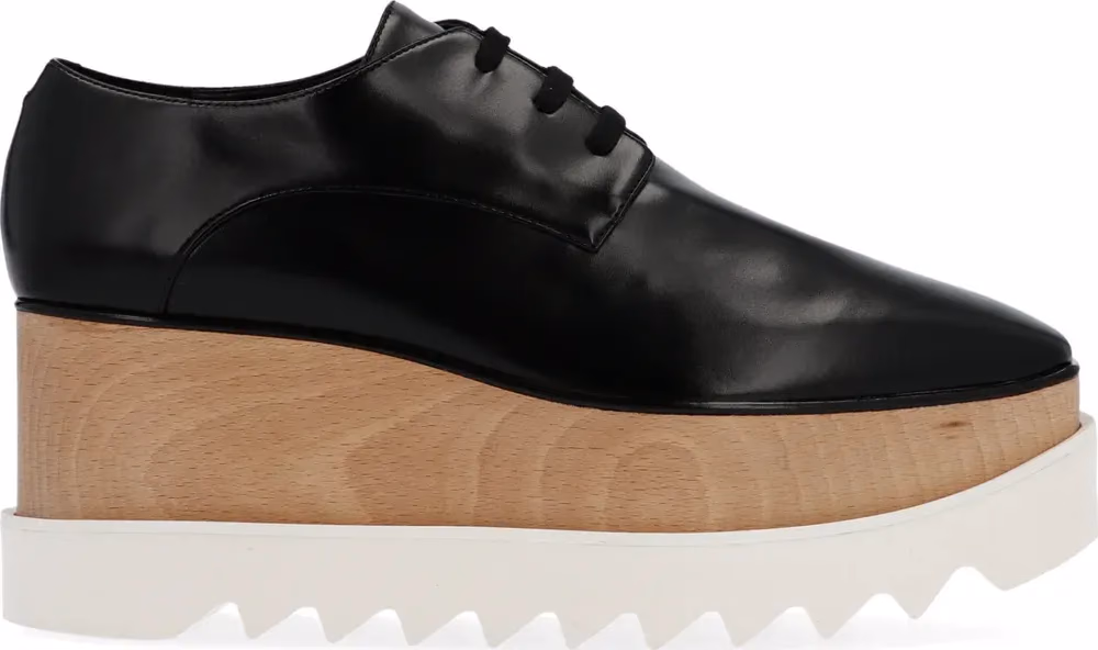 Stella McCartney Black Polyethylene Wedge Sandals