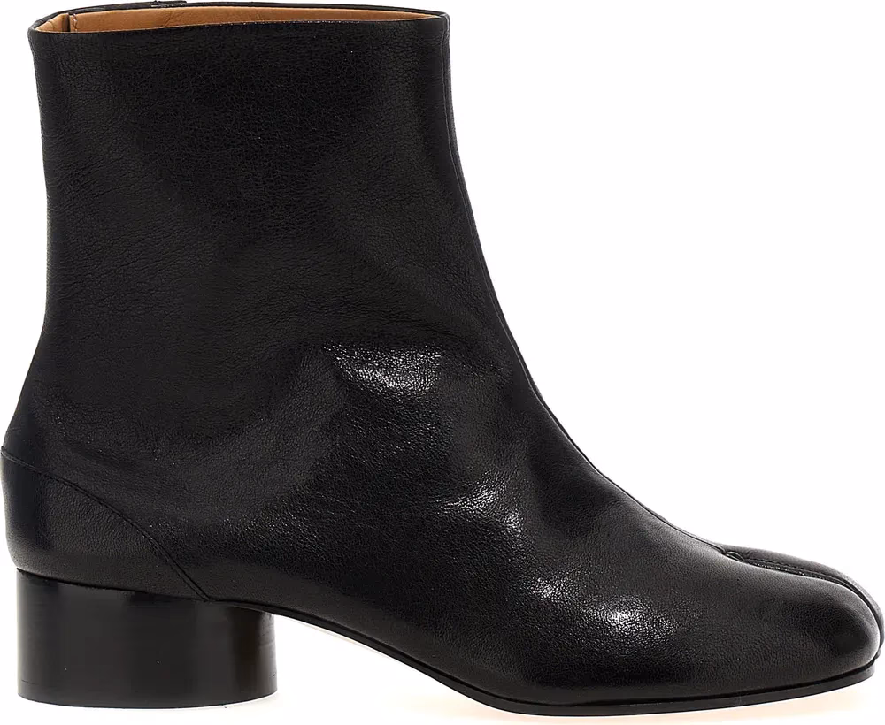 Maison Margiela Black Lamb Leather Ankle Boots