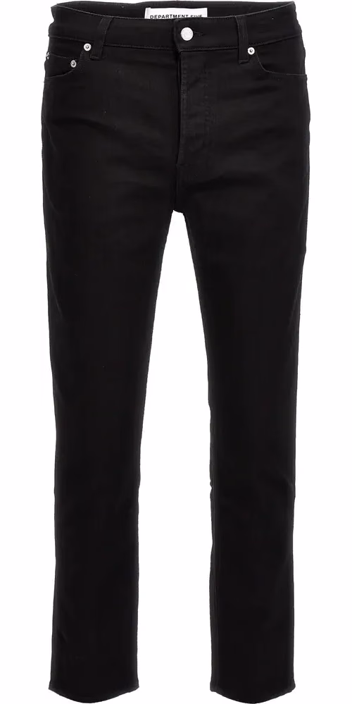 Department 5 Black Cotton Skinny Jeans