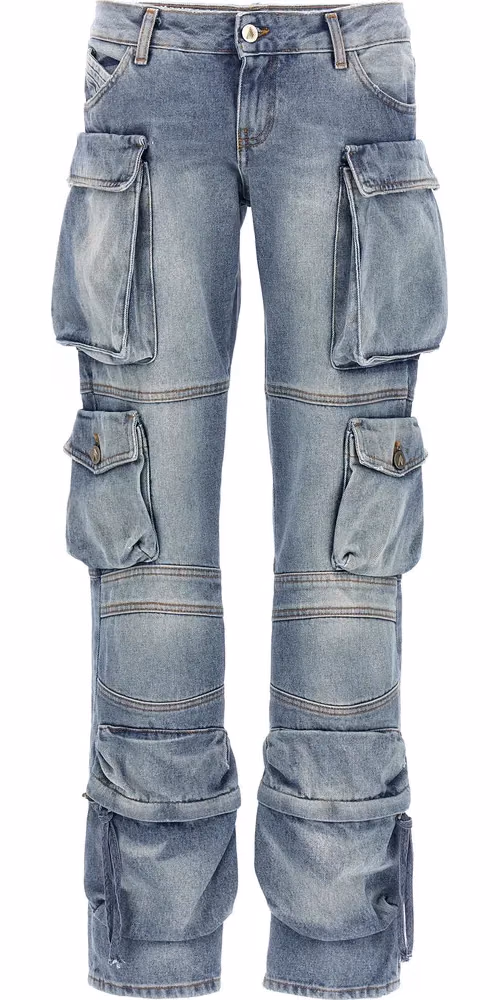 The Attico Blue Cotton Jeans Denim
