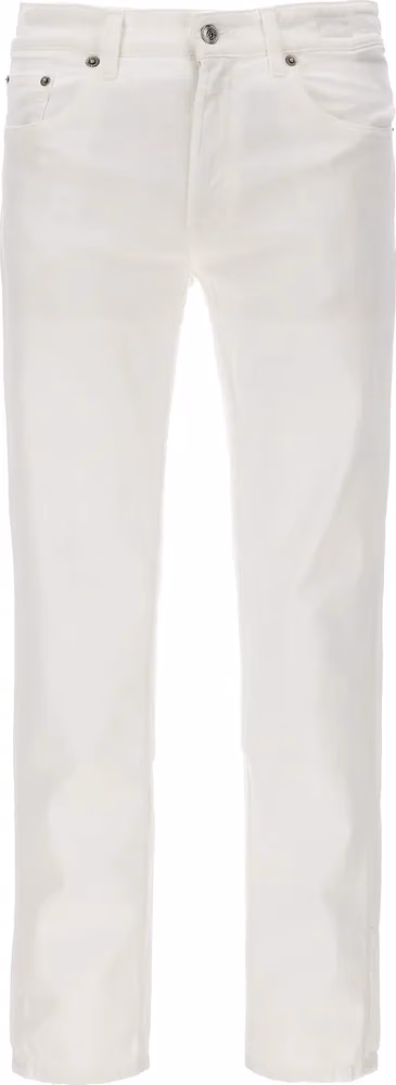 Department 5 White Cotton Straight-Leg Jeans