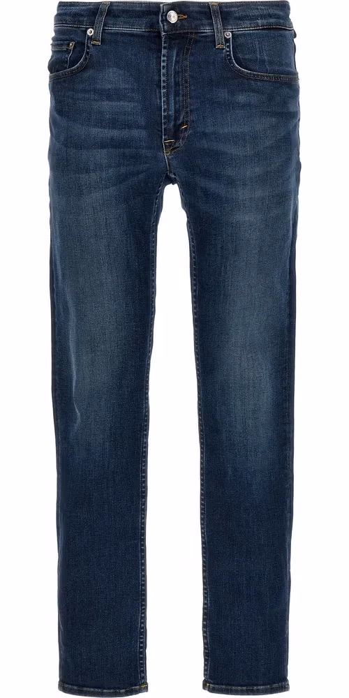 Department 5 Blue Cotton Straight-Leg Jeans