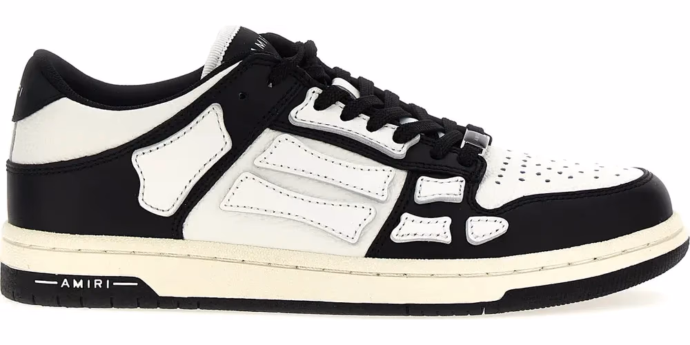 Amiri Bicolor Leather Low Top Sneakers