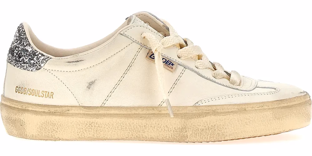 Golden Goose White Lamb Leather Low Top Sneakers