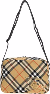 Beige Polyester Crossbody Bag