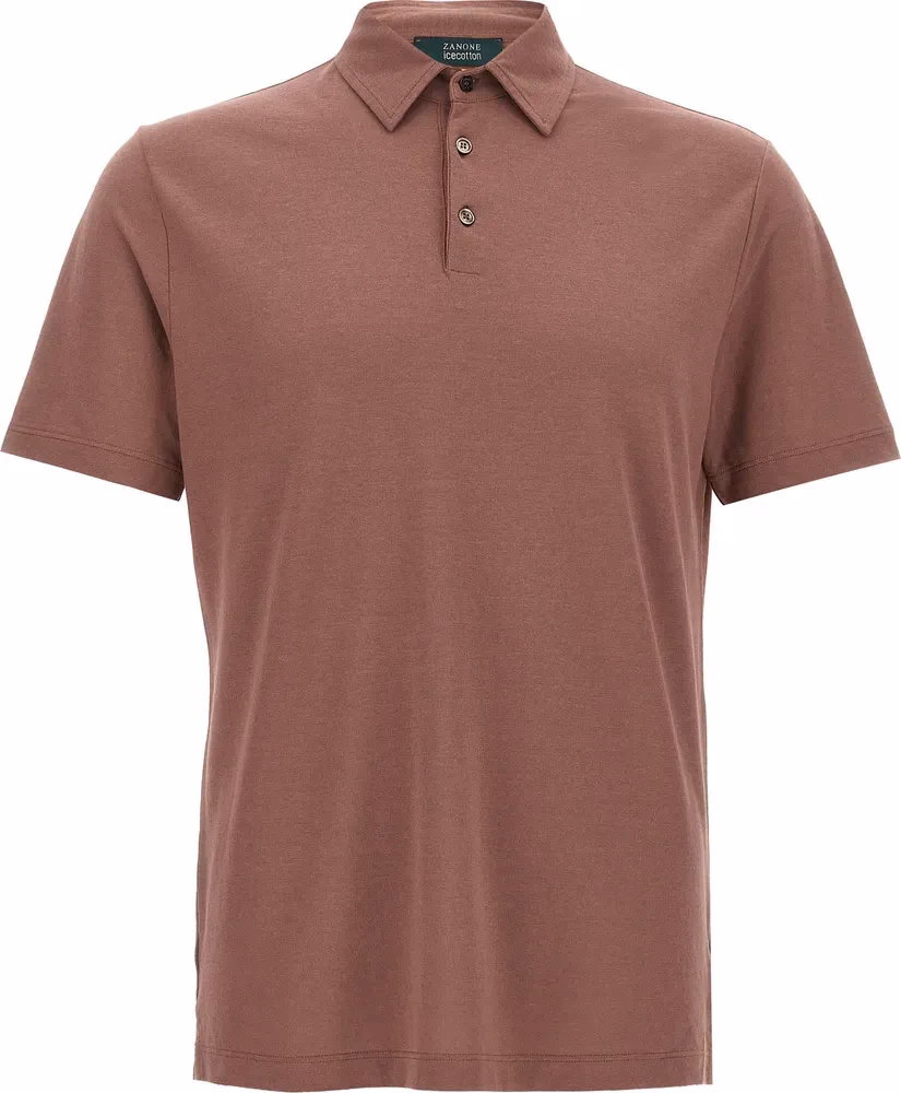 ZANONE Brown Cotton Polo Shirt