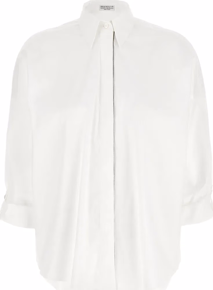 Brunello Cucinelli White Cotton Blouse