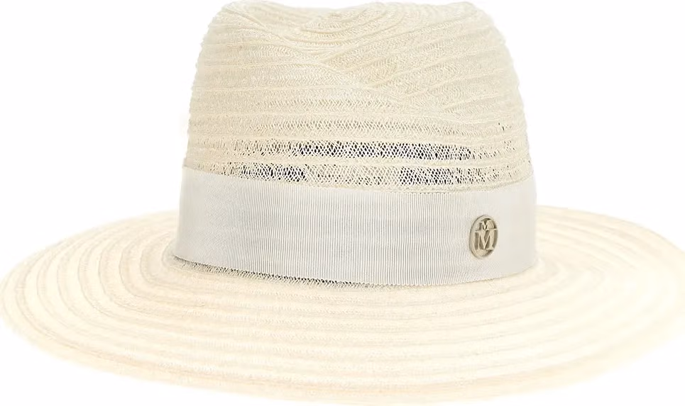 Maison Michel White Hemp Fedora