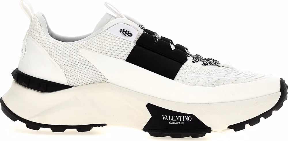 Valentino Garavani Bicolor Calfskin Athletic Sneakers