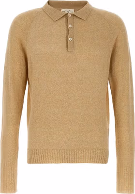 Beige Cotton Polo Shirt