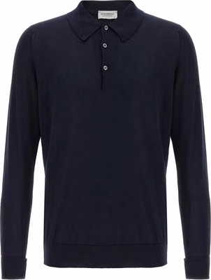 Blue Cotton Polo Shirt