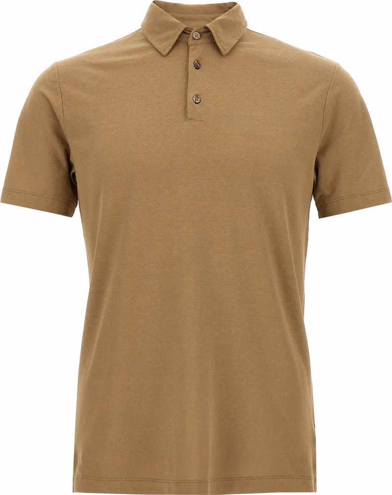 ZANONE Beige Cotton Polo Shirt