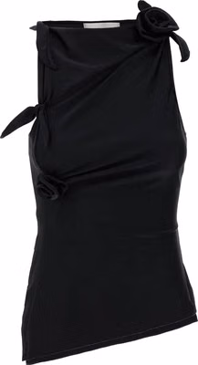 Black Polyamide Tank Tops