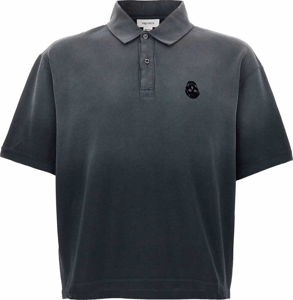 Alexander McQueen Gray Cotton Polo Shirt