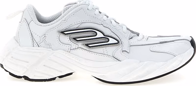 White Cowhide Athletic Sneakers