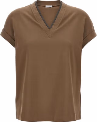 Brown Cotton T-Shirt