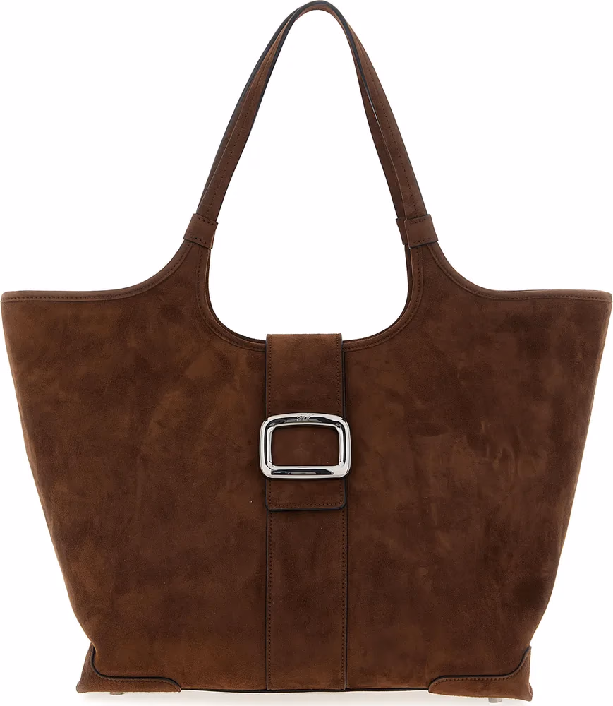 Roger Vivier Brown Goatskin Tote Bag
