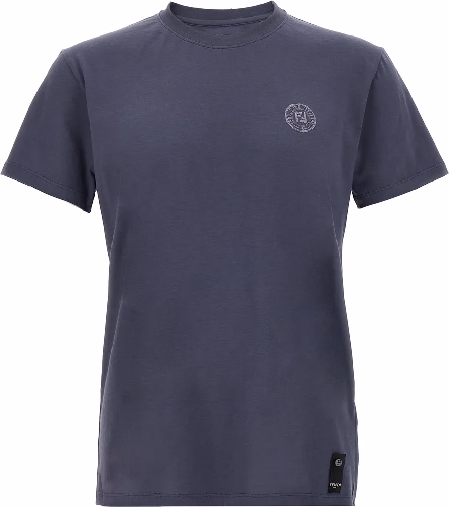 Fendi Blue Cotton T-Shirt