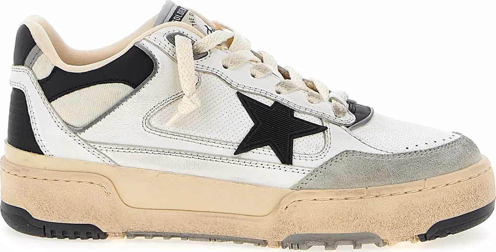 Golden Goose Bicolor Leather Athletic Sneakers