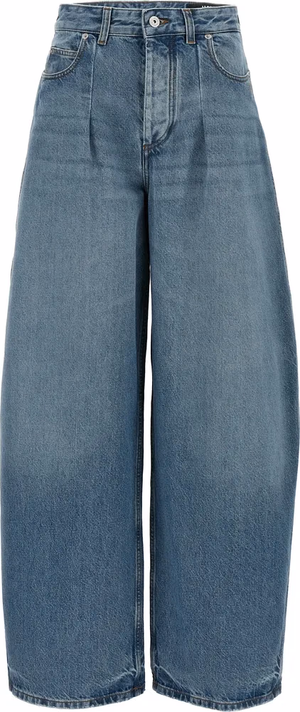 Jacquemus Blue Cotton High-Waisted Jean