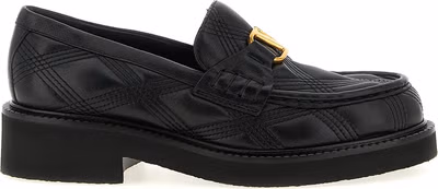 Black Lamb Leather Slip-On Loafers