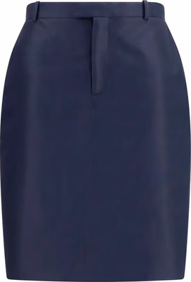 Blue Silk Skirt